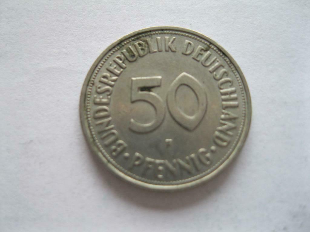 50 Pfennig Bundesrepublik Deutschland 1950 F, Enlèvement ou Envoi, Allemagne, Monnaie en vrac