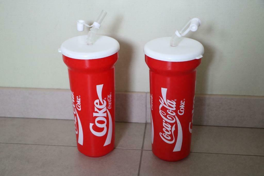 Coca-cola bekers met rietje., Ophalen, Nieuw