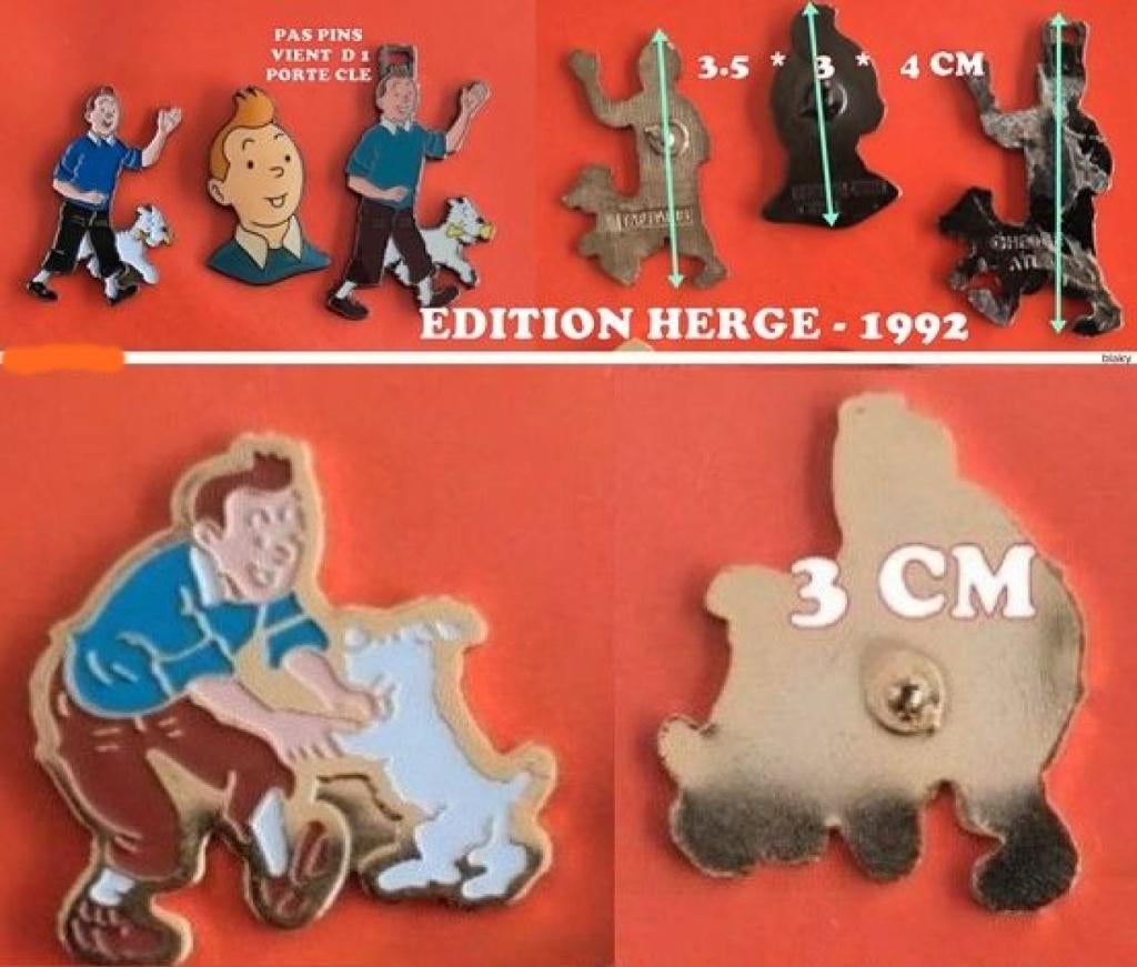N - 4 -TINTIN-HERGE PINS EMAIL GRAND FEU, Verzenden, Kuifje