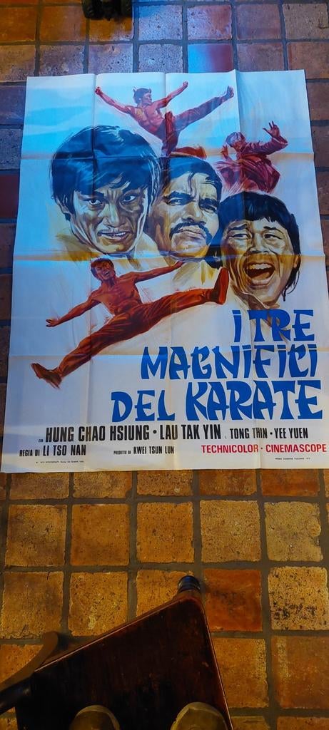 Vintage filmposter martial arts film uit 1973, Ophalen