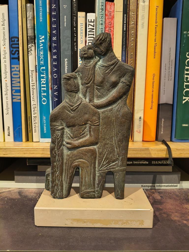 Luc Verlee (1939) - “Arbeidersfamilie” in brons, Ophalen of Verzenden
