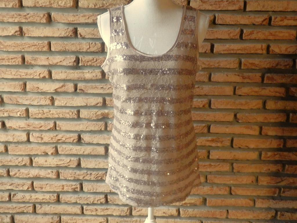 (86)- top femme t.40 beige - Jacqueline riu -, Kleding | Dames, Topjes, Zo goed als nieuw, Maat 38/40 (M), Beige, Zonder mouw