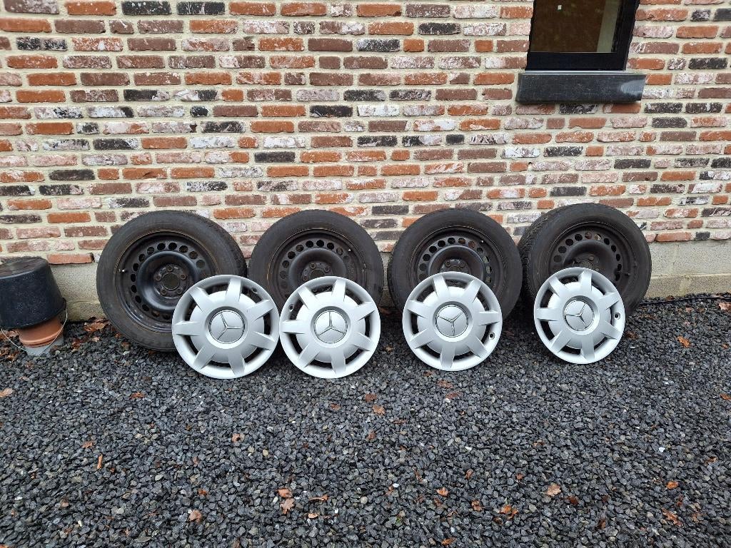 Mercedes winterbanden w204 C-klasse, Ophalen, Gebruikt, 16 inch, Banden en Velgen
