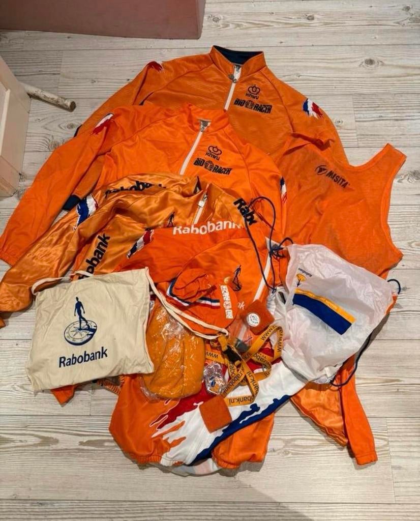 Bioracer KNWU Rabobank wielerkleding, Fietsen en Brommers, Fietsaccessoires | Fietskleding, Ophalen, Zo goed als nieuw, M