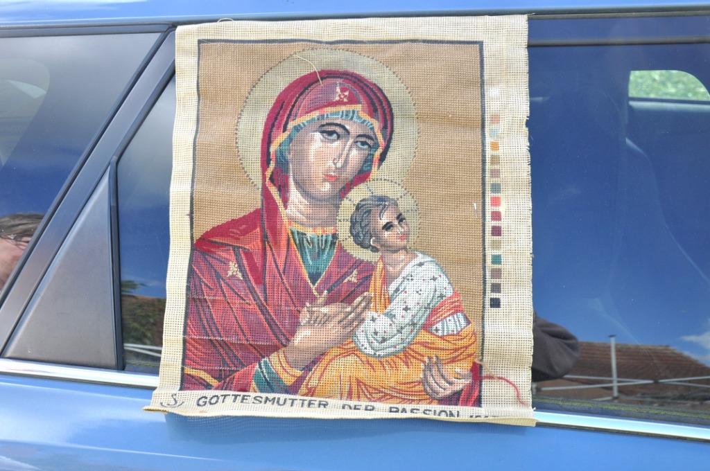 tapisserie a achever reproduction vierge de la passion, Hobby en Vrije tijd, Ophalen of Verzenden, Gebruikt