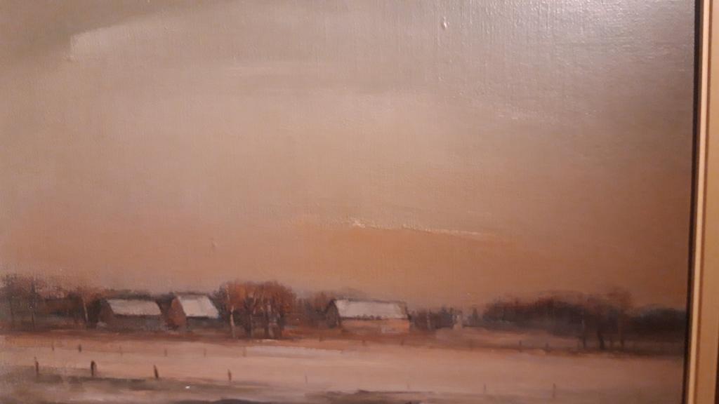 Staf Timmers, Winterlandschap (olieverf op doek), Ophalen of Verzenden