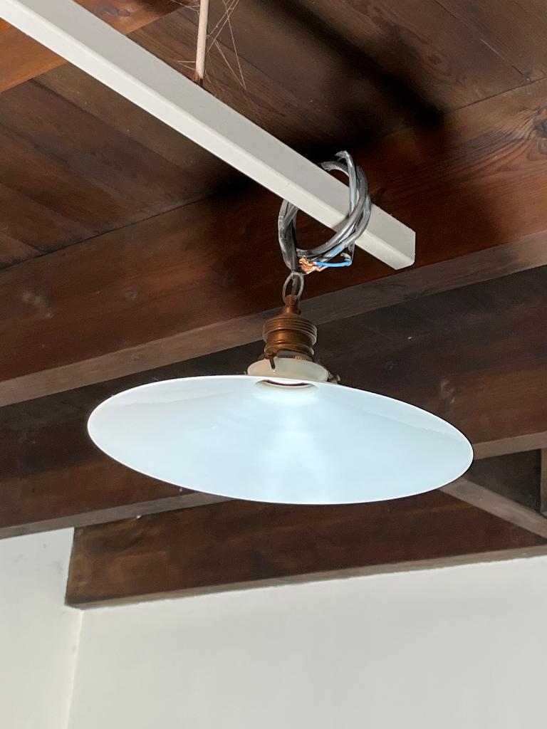 Porseleinen plafondlamp, Ophalen, Gebruikt, Overige materialen, Antiek