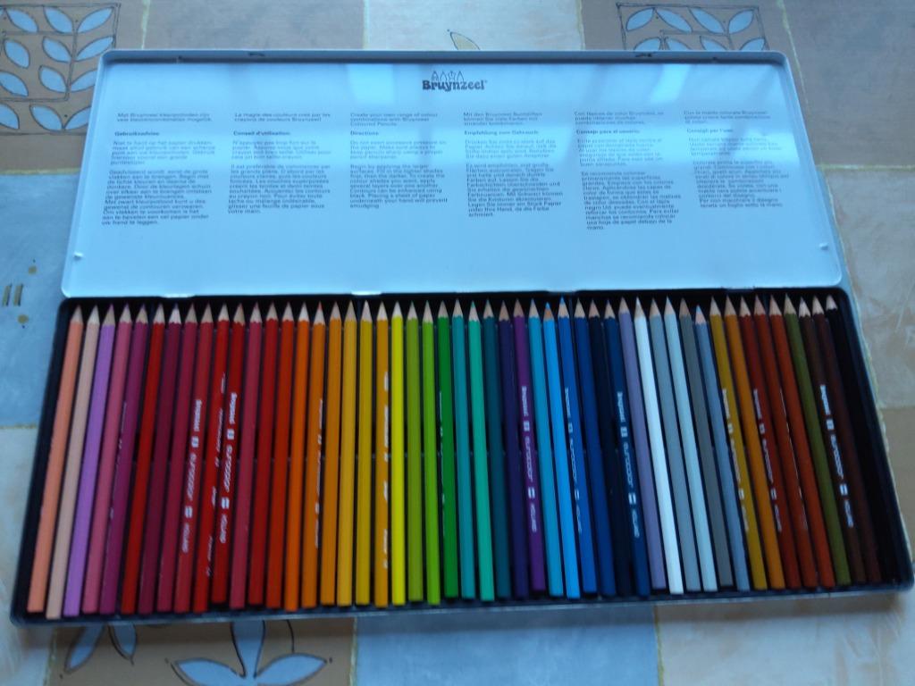 BOITE EN MÉTAL CRAYONS DE COULEUR BRUYNZEEL, Enlèvement, Comme neuf, Crayon ou Feutre