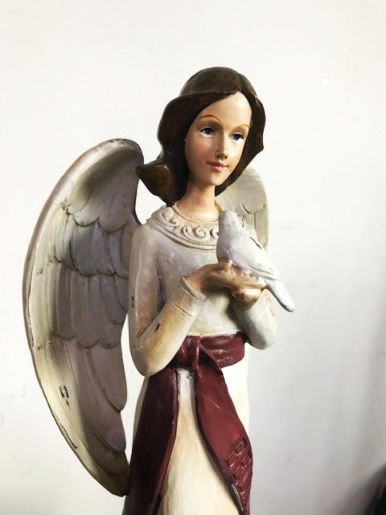 Ange WWII Statue bois sculptée main 34H😍🙏🎁🤗👌, Antiquités & Art, Art | Sculptures & Bois, Statue, Bois, Enlèvement ou Envoi
