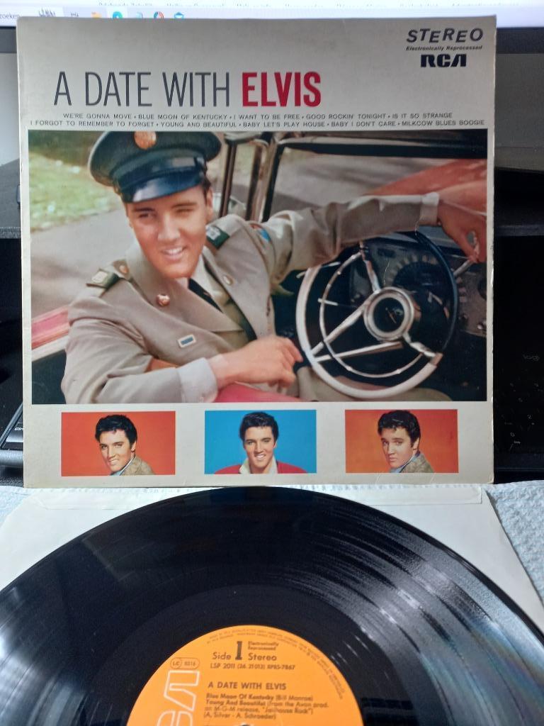 Elvis Presley ‎– A Date With Elvis _ Lp, Ophalen of Verzenden, Gebruikt, 12 inch, Rock-'n-Roll