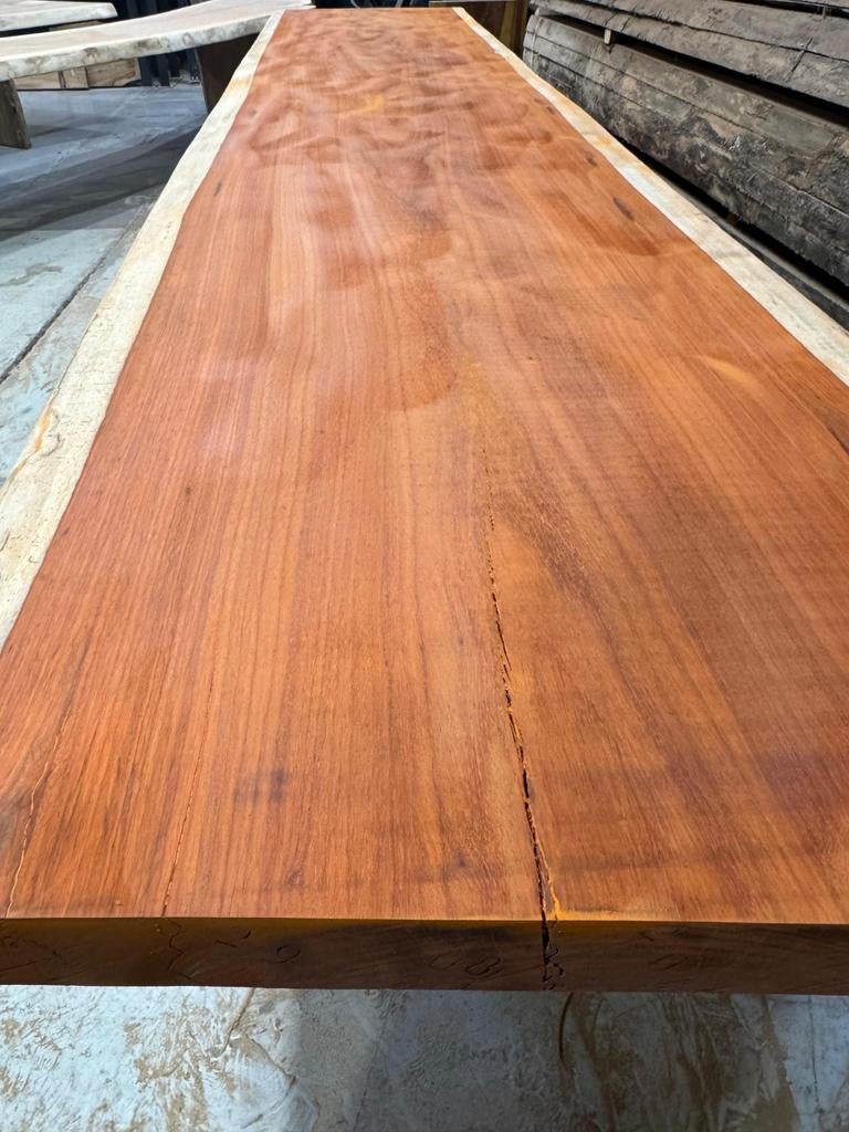 table à manger en bois massif Padouk 8 cm, Enlèvement ou Envoi, Gentstraat 75, 9700 oudenaarde, Info@boomstamtafel.net, Neuf, dans son emballage