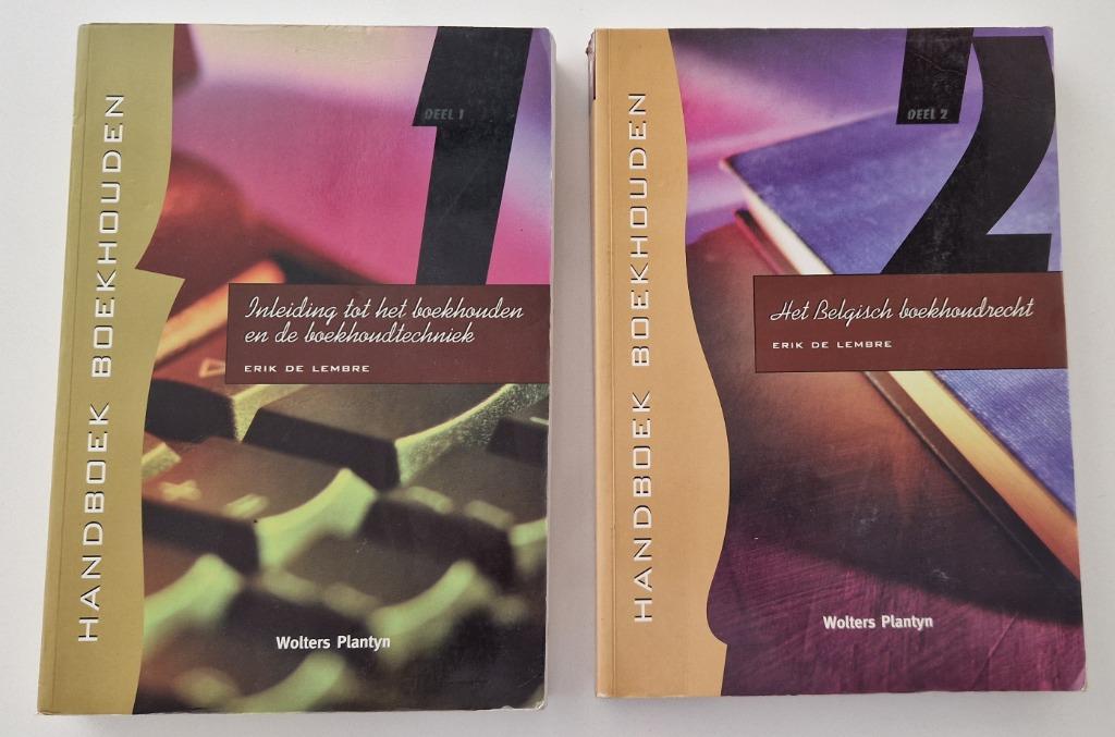 Handboek boekhouden 1 + Handboek boekhouden 2, Livres, Livres d'étude & Cours, Utilisé, Enlèvement