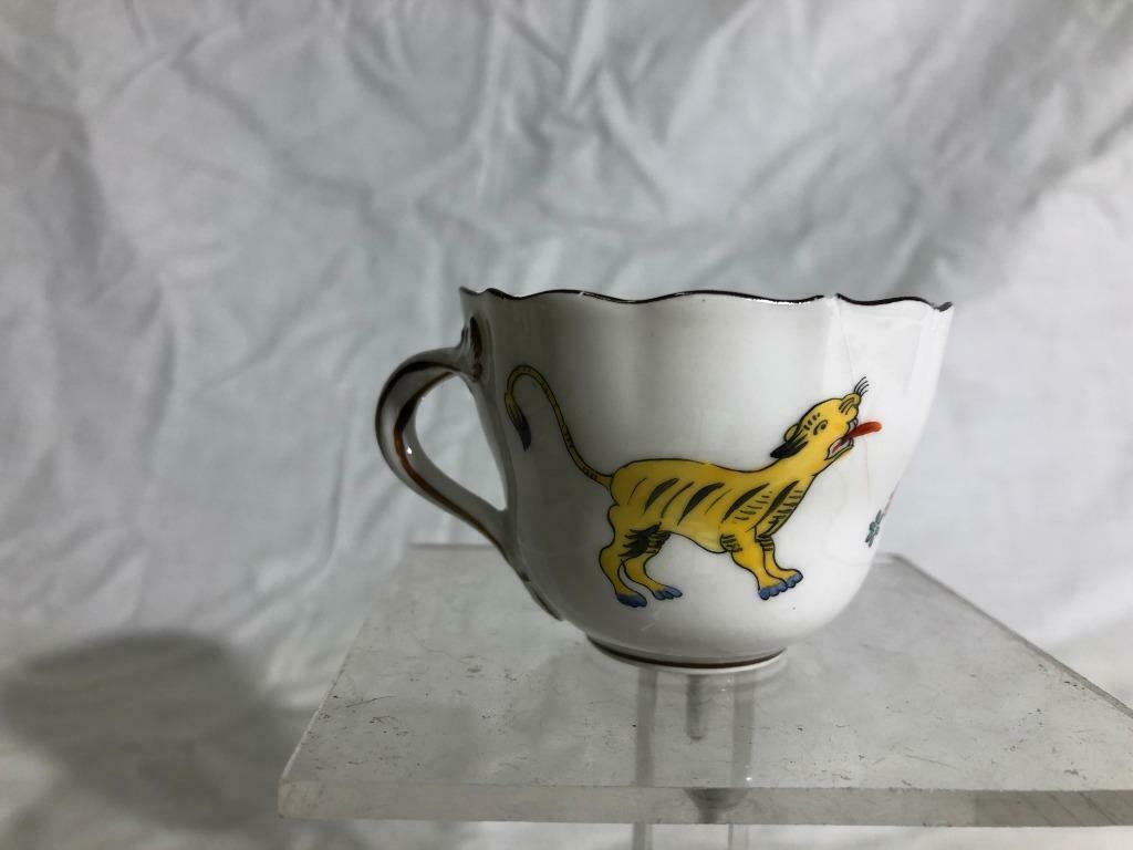 Zeldzaam Meissen mokka tasje gelber Löwe +- 1934, Antiek en Kunst, Antiek | Porselein, Ophalen of Verzenden