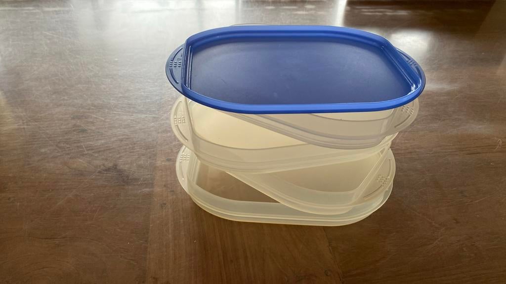 Tupperware stapeldozen/belegschalen voor vleeswaren of kaas, Huis en Inrichting, Keuken | Tupperware, Ophalen, Gebruikt