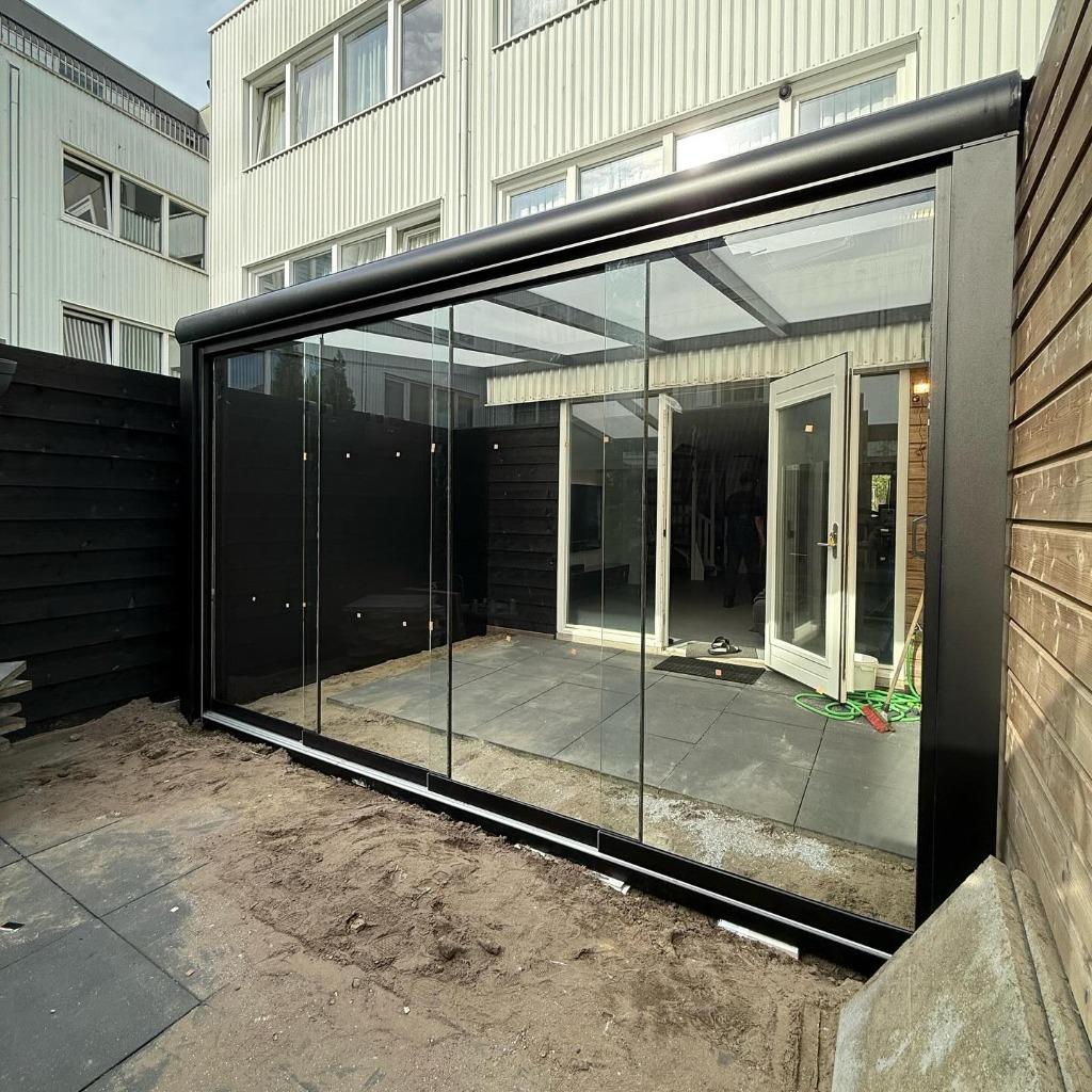 Carport Terrasoverkappingen en glazen schuifwanden veranda, Ophalen, Nieuw