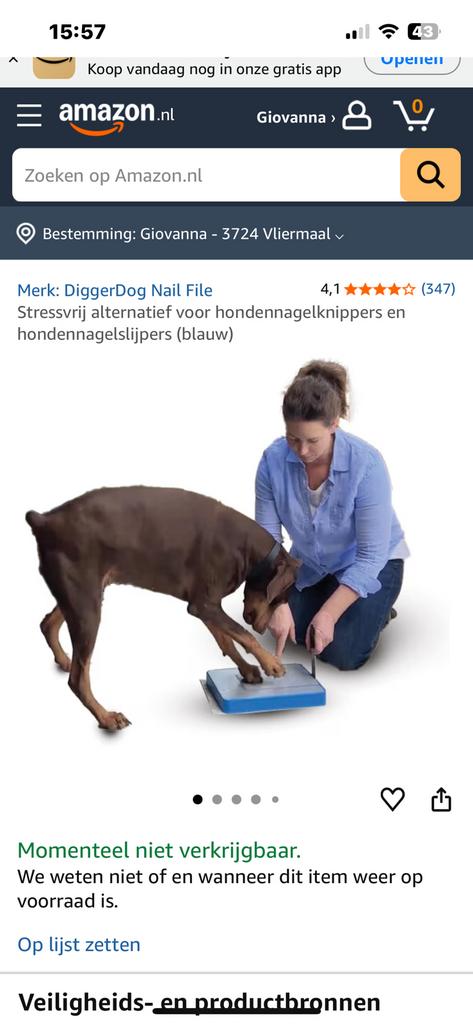 Hondennagelslijper, Dieren en Toebehoren, Ophalen of Verzenden, Zo goed als nieuw