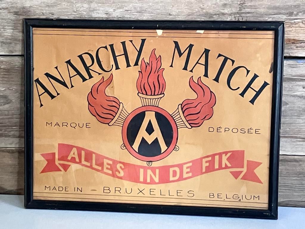 Originele affiche Anarchy Match Alles in de fik, Antiek en Kunst, Ophalen of Verzenden