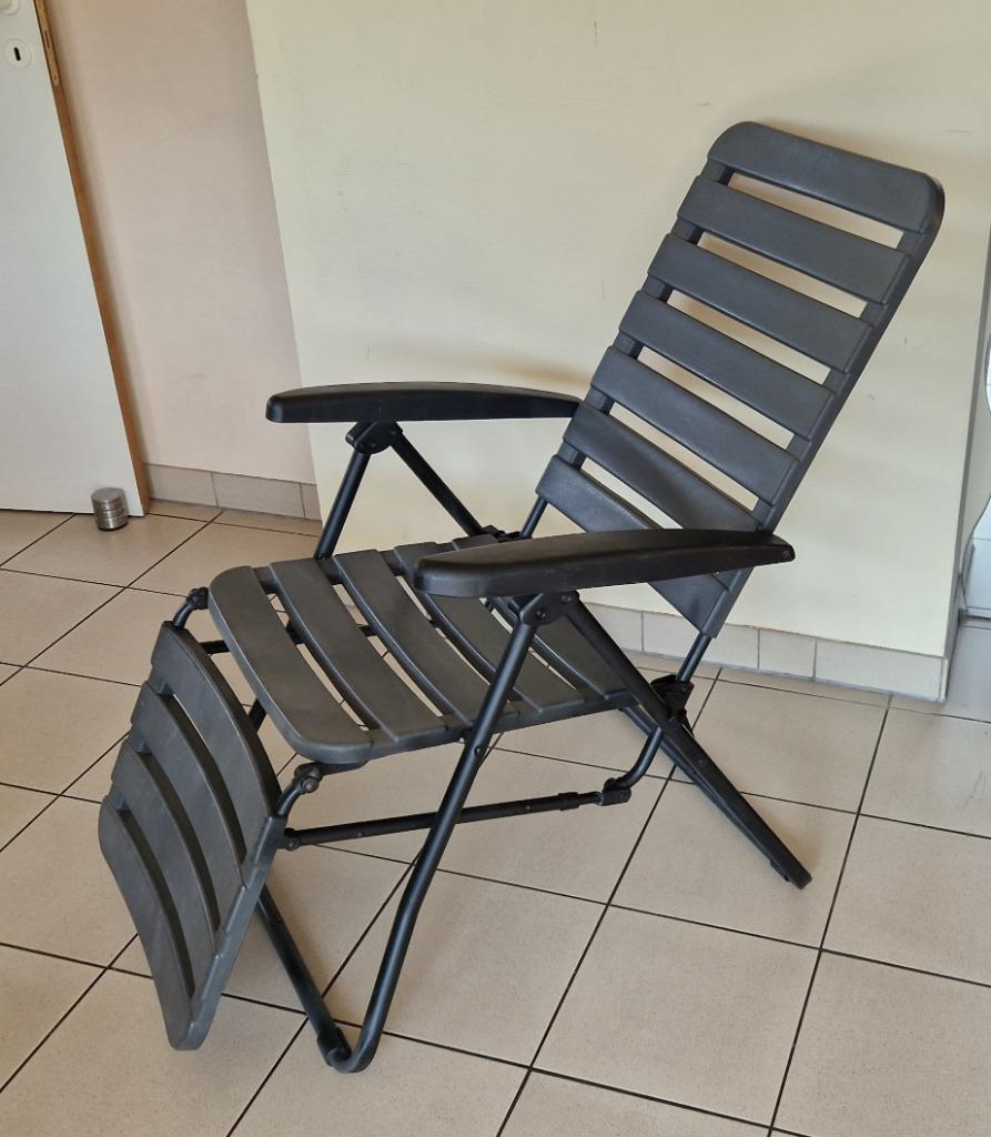 chaise longue👍 Qualité + Stable👍 divers postion relax👍, Jardin & Terrasse, Chaises longues, Comme neuf, Métal, Réglable, Enlèvement