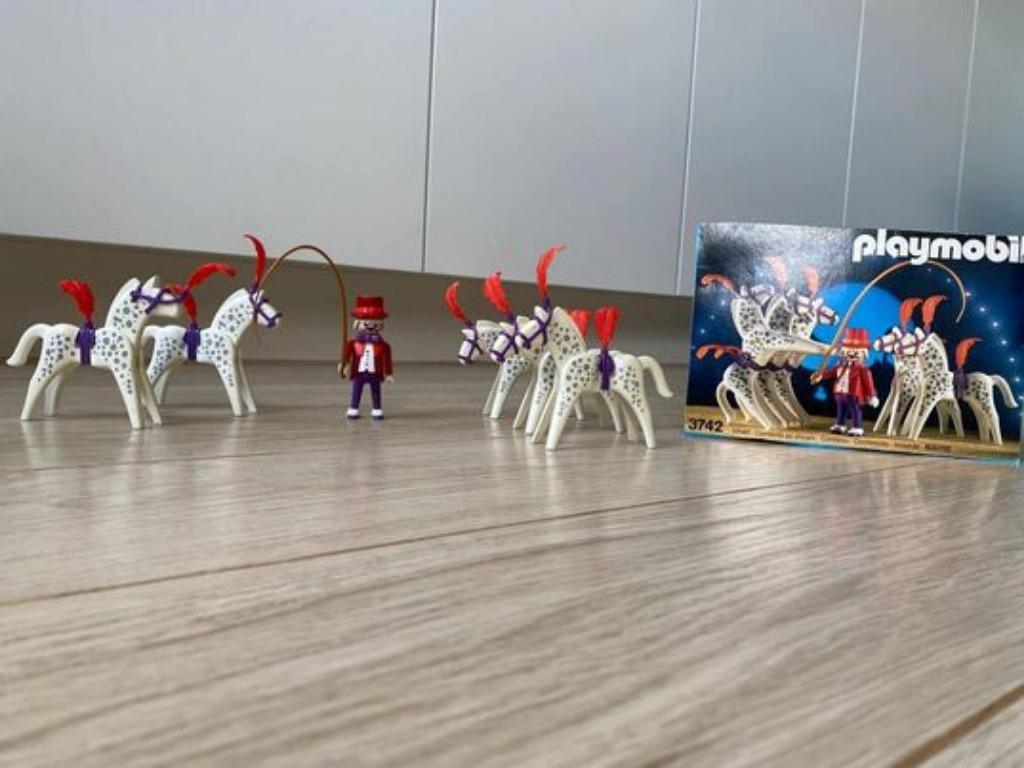 Playmobil circus paarden nummer 3742, Ophalen of Verzenden, Zo goed als nieuw, Complete set