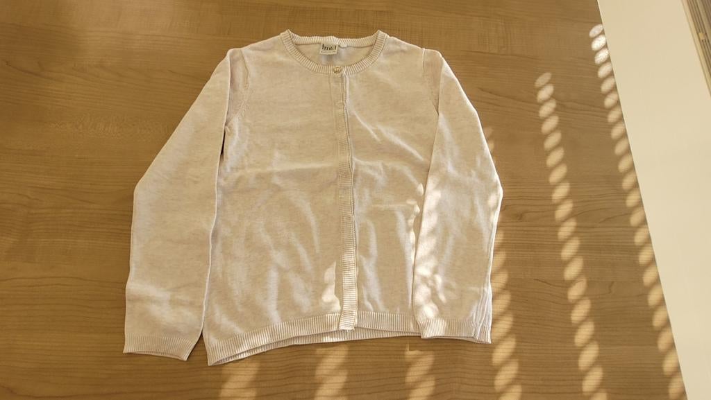 Gilet / cardigan wit maat 134 / 140, Ophalen of Verzenden, Gebruikt, Meisje, Trui of Vest