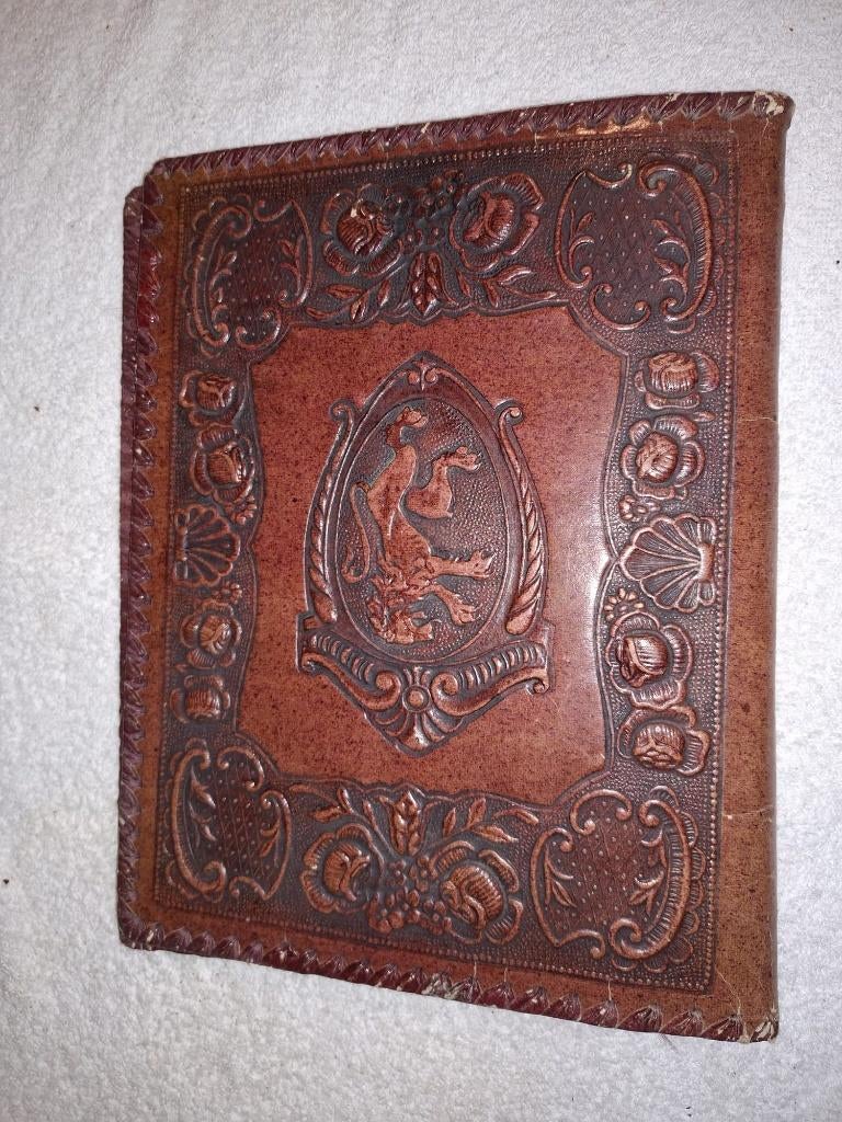 oude lederen kaft, jaren 1960, Ophalen of Verzenden