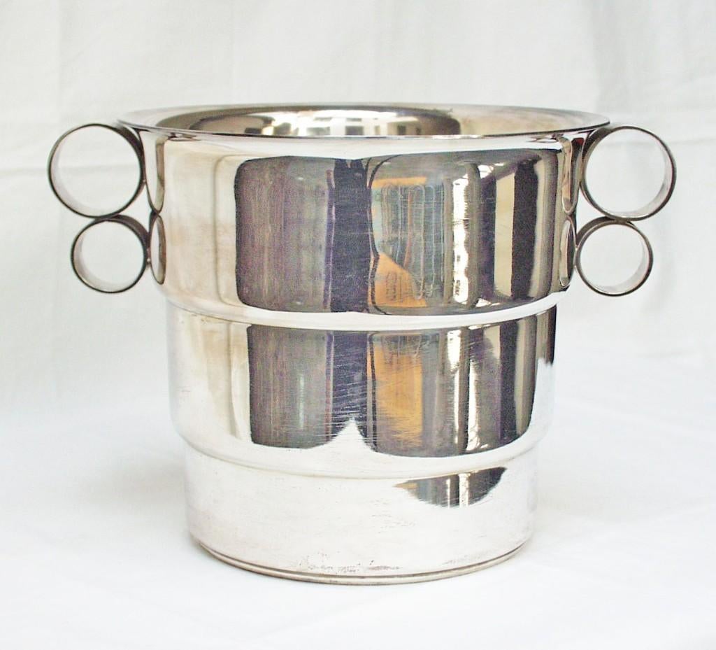 Art Deco Champagnekoeler - Herverzilverd !, Antiek en Kunst, Ophalen of Verzenden