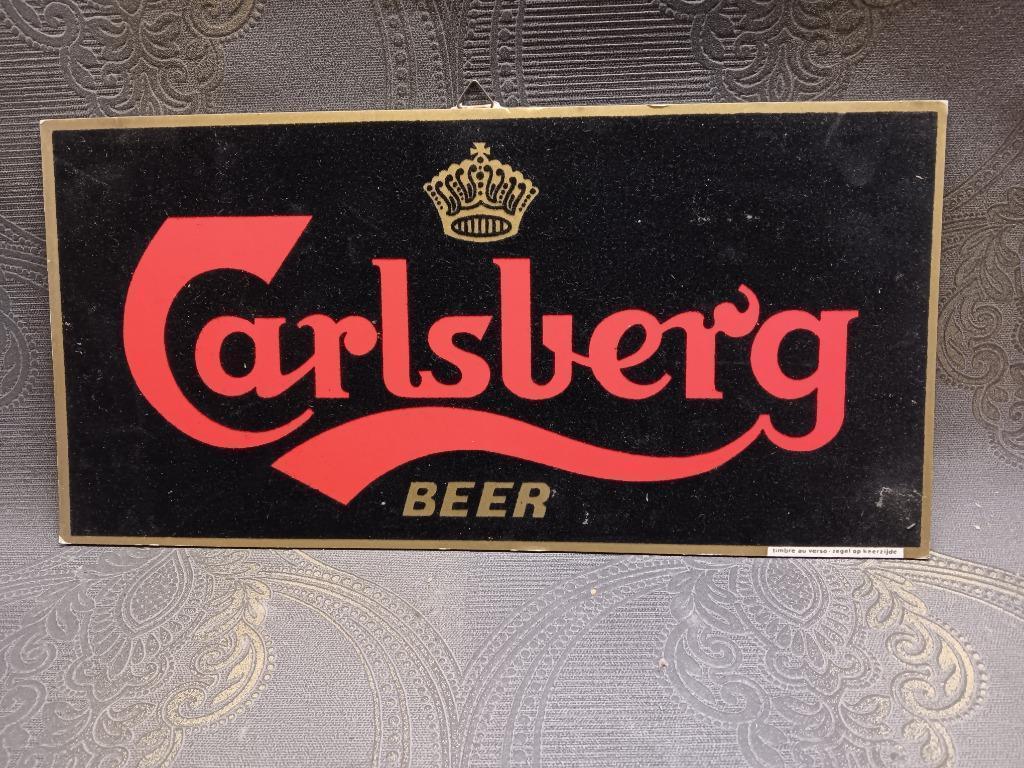 Assiette Carlsberg 1966, Collections, Marques & Objets publicitaires, Enlèvement ou Envoi, Utilisé, Panneau publicitaire