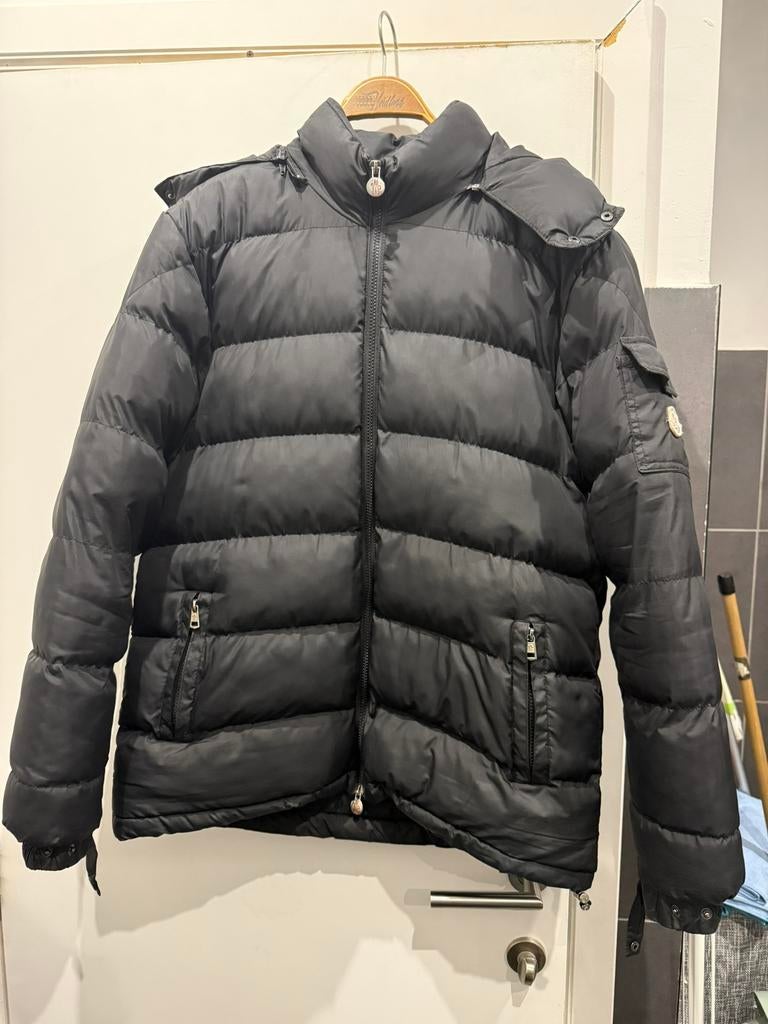 Moncler Down Jacket Heren, Ophalen of Verzenden, Gedragen, Maat 52/54 (L), Zwart