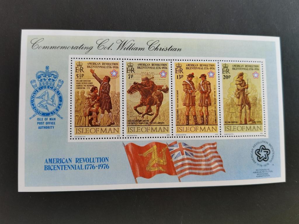 Île de Man 1976 - 200 ans de la Révolution américaine **, Enlèvement ou Envoi, Autres pays, Non oblitéré