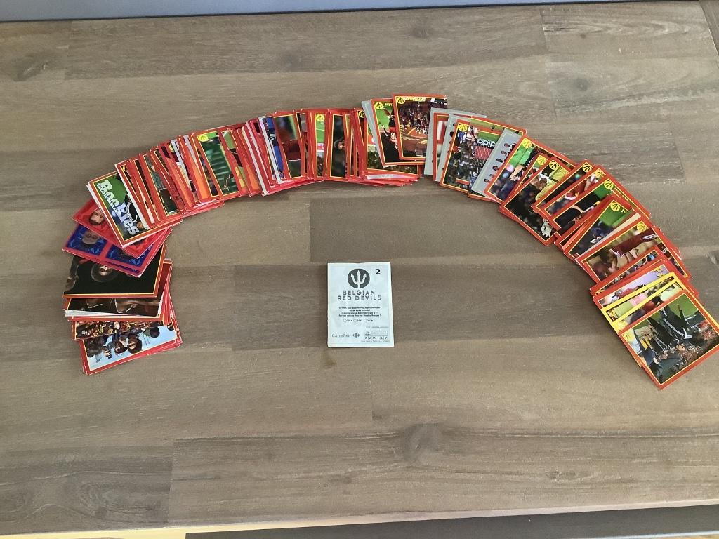 Cartes images d’album Belgian Red Devils Panini Carrefour, Overige supermarkten, Ophalen of Verzenden