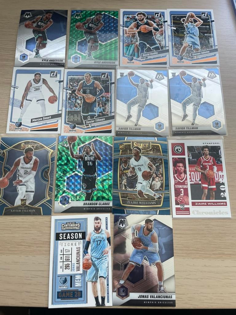 14 cartes des Memphis Grizzlies, Enlèvement ou Envoi, Neuf, Plusieurs images