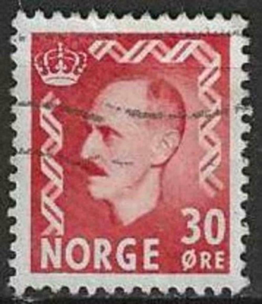 Norvège 1950/1952 - Yvert 326A - Roi Haakon VII (ST), Timbres & Monnaies, Timbres | Europe | Scandinavie, Envoi, Norvège, Affranchi