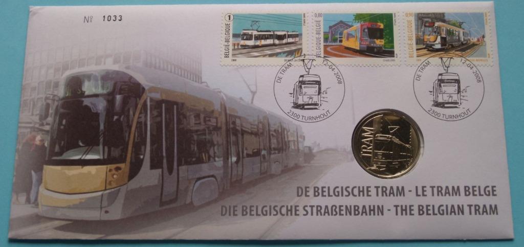 Année 2008 : 3772-3774 - Numisletter : Le tram Belge, Postzegels en Munten, Ophalen of Verzenden