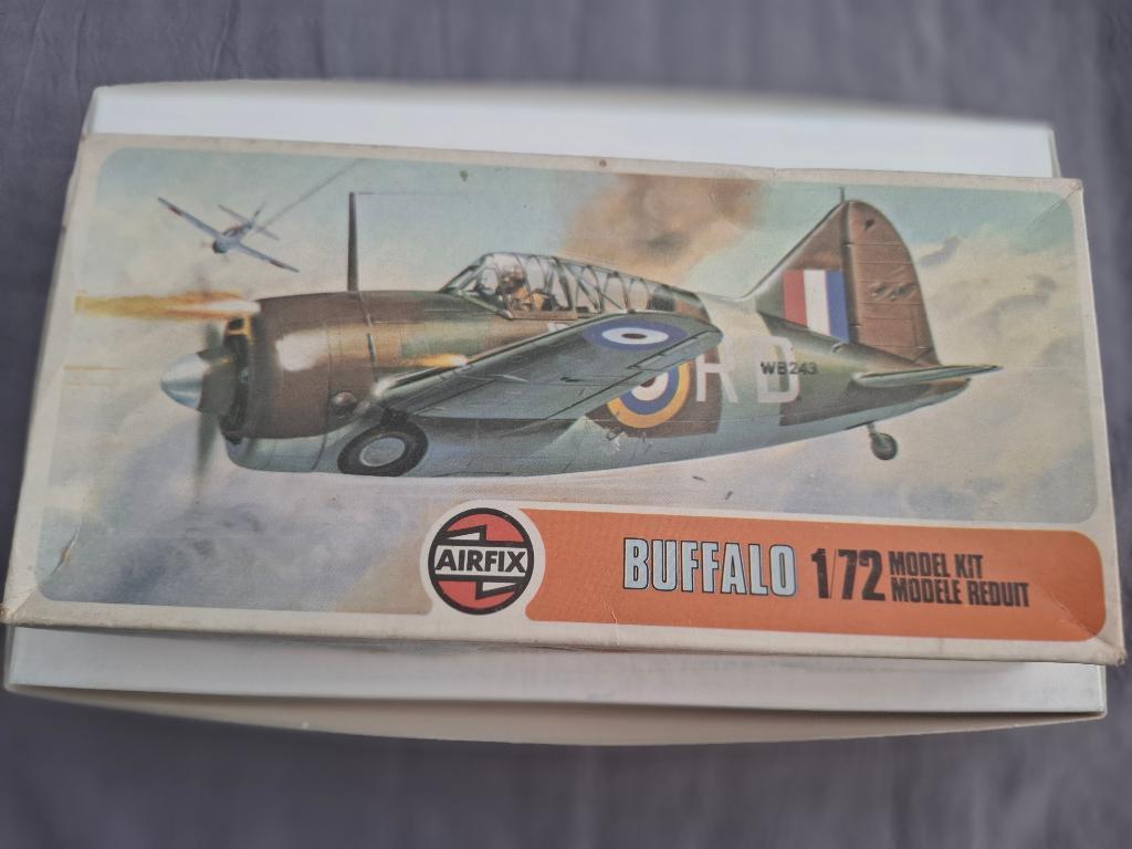 Brewster Buffalo 1/72 Airfix 1975 plastic vliegtuigmodel, Ophalen of Verzenden, Vliegtuig