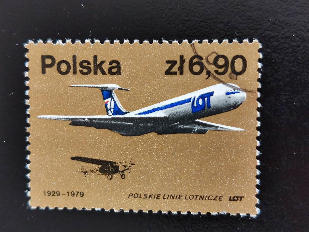 Pologne 1979 - aviation, avions, Ilyushin, Fokker, Lot, Enlèvement ou Envoi, Pologne, Affranchi