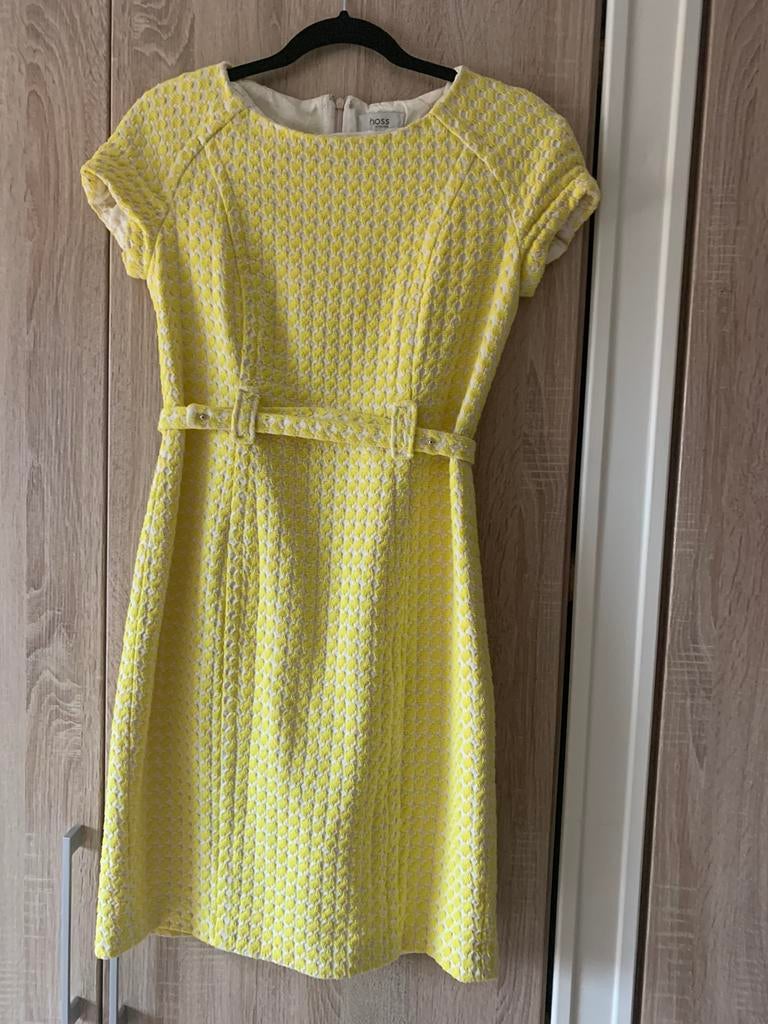 Robe Hoss taille 42 jaune/blanc, Taille 42/44 (L), Comme neuf, Longueur genou, Hoss