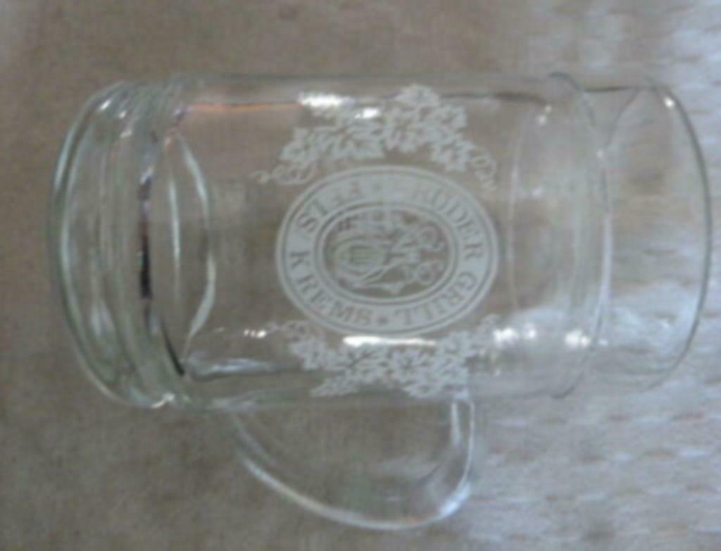 #K bier glas / pul BRÜDER GRILL Fels / Krems 1/4L, Verzamelen, Glas en Drinkglazen, Gebruikt, Bierglas, Ophalen of Verzenden