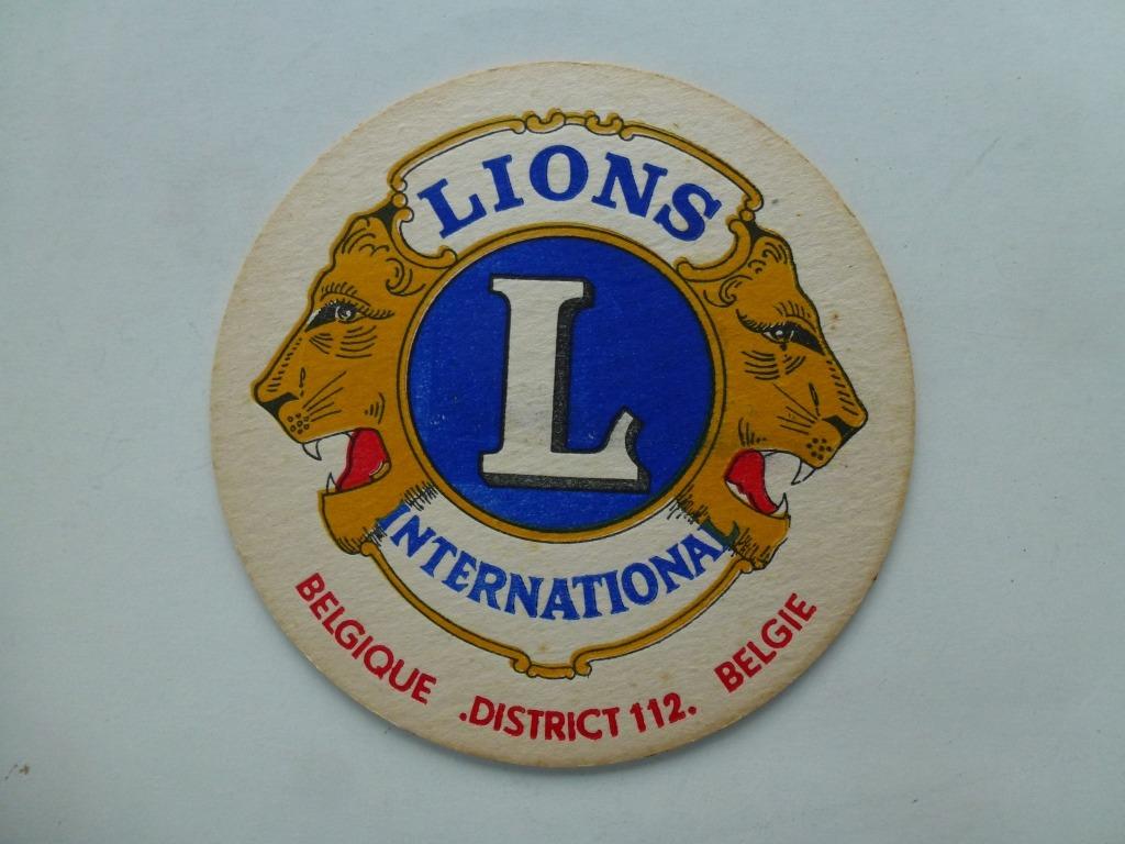 viltje Lions international België district 112, Verzenden, Gebruikt, Viltje(s), Overige merken
