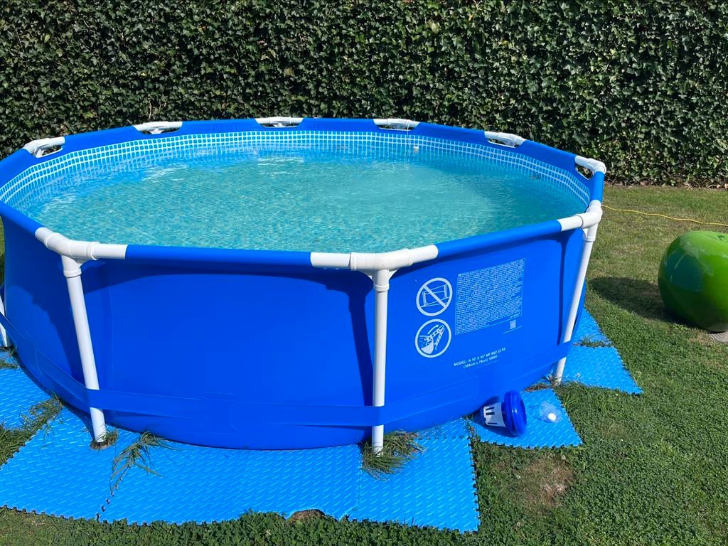 Intex zwembad 305 x 76cm metal frame + zandfilterpomp, Ophalen, Minder dan 80 cm, Rond, 300 cm of meer