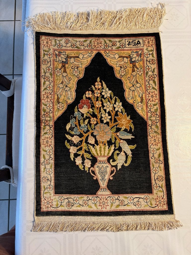 Turks zijden wandtapijt – Hereke Silk (Geen verzending!), Ophalen