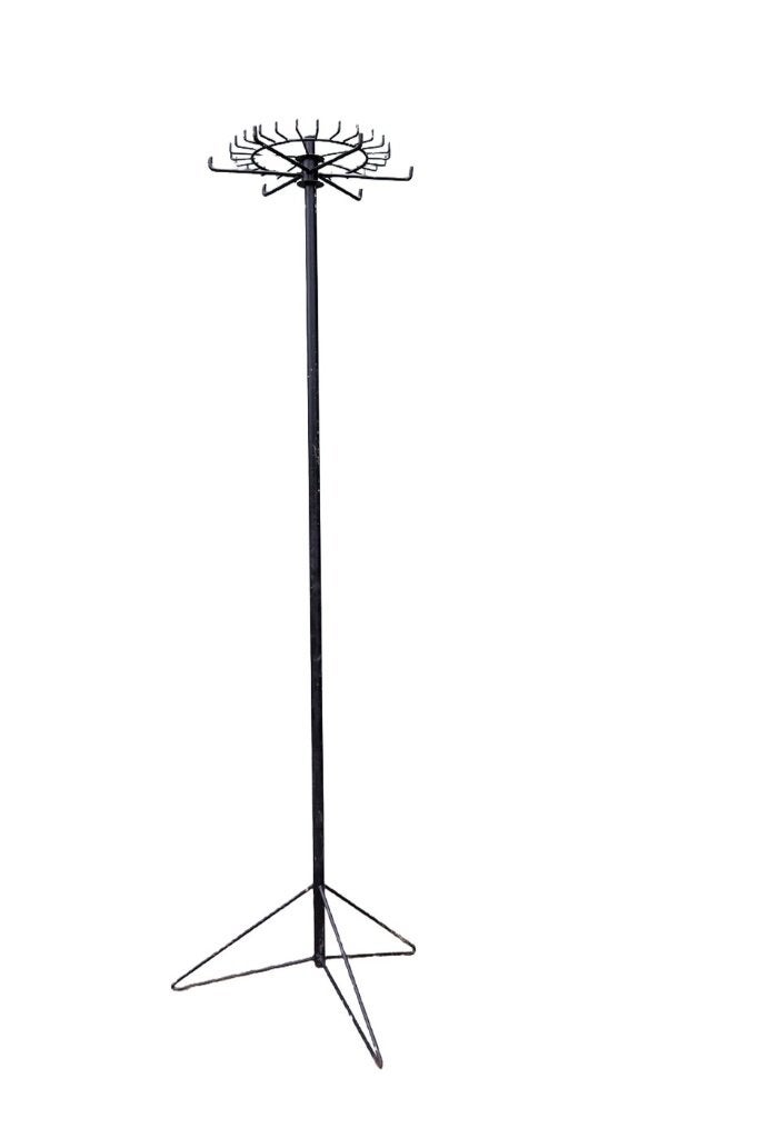 Sculpturale vintage metalen kapstok met draaibare kroon, Utilisé, Métal, Portemanteau sur pied, 150 à 200 cm