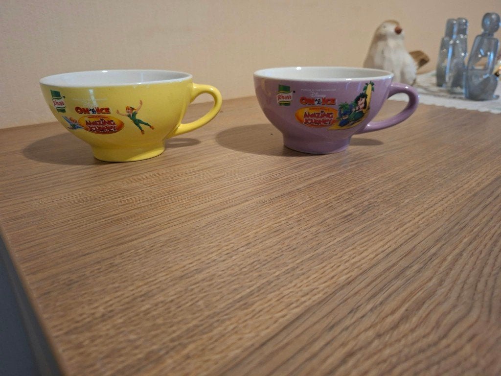 2 vintage soepkommen : Knorr - Disney on Ice, Ophalen of Verzenden, Zo goed als nieuw, Servies