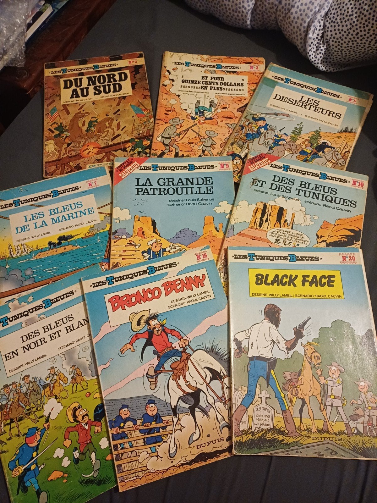 Lot de 9 bd EO tuniques bleues, Plusieurs BD, Enlèvement ou Envoi, Utilisé, Lambil & Cauvin