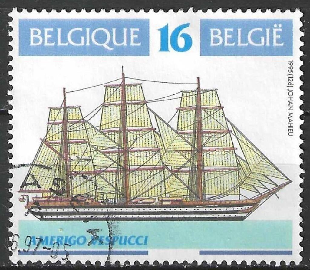 Belgie 1995 - Yvert/OBP 2611 - Amerigo Vespucci (ST), Verzenden, Gestempeld, Gestempeld, Scheepvaart