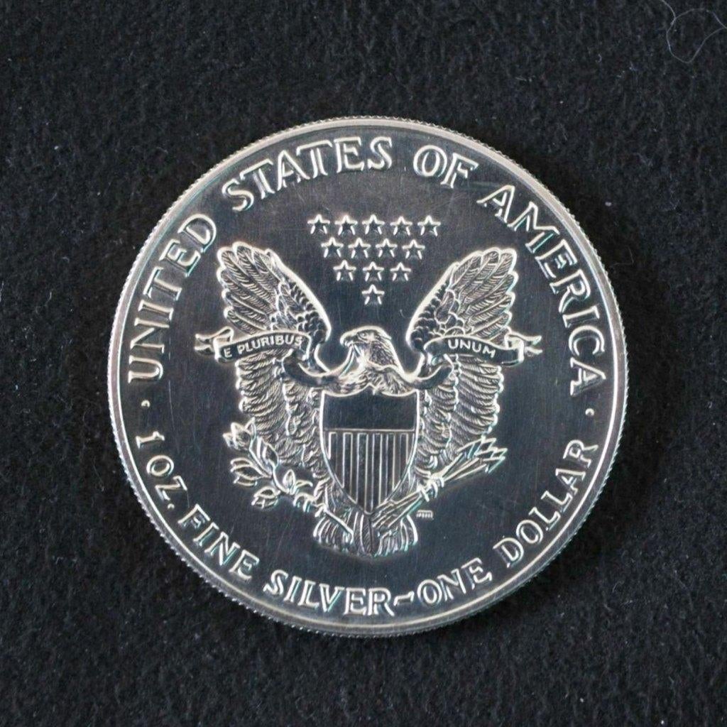 One dollar 1991 Verenigde Staten 1oz silver, Postzegels en Munten, Ophalen, Noord-Amerika, Losse munt, Zilver