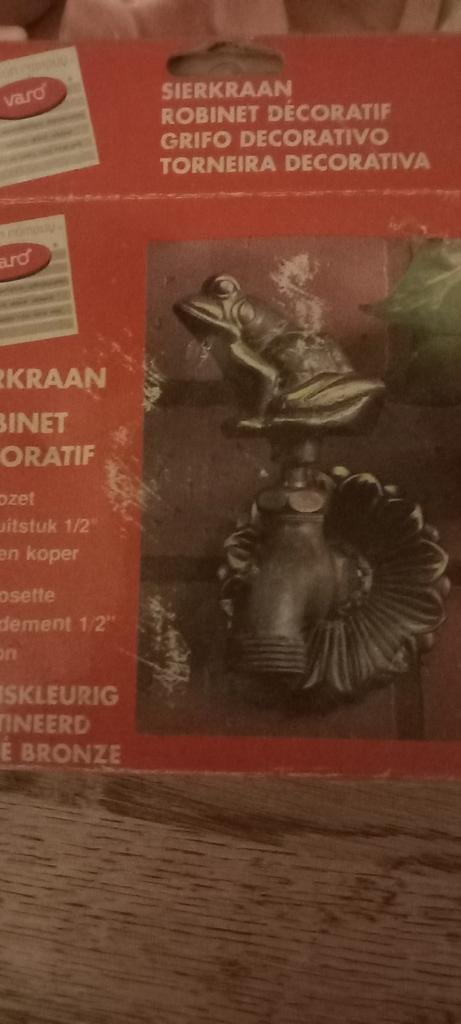 Mooie kikker voor tuinkraantje  aan tuinhuis  1/2" spotgoedk, Ophalen