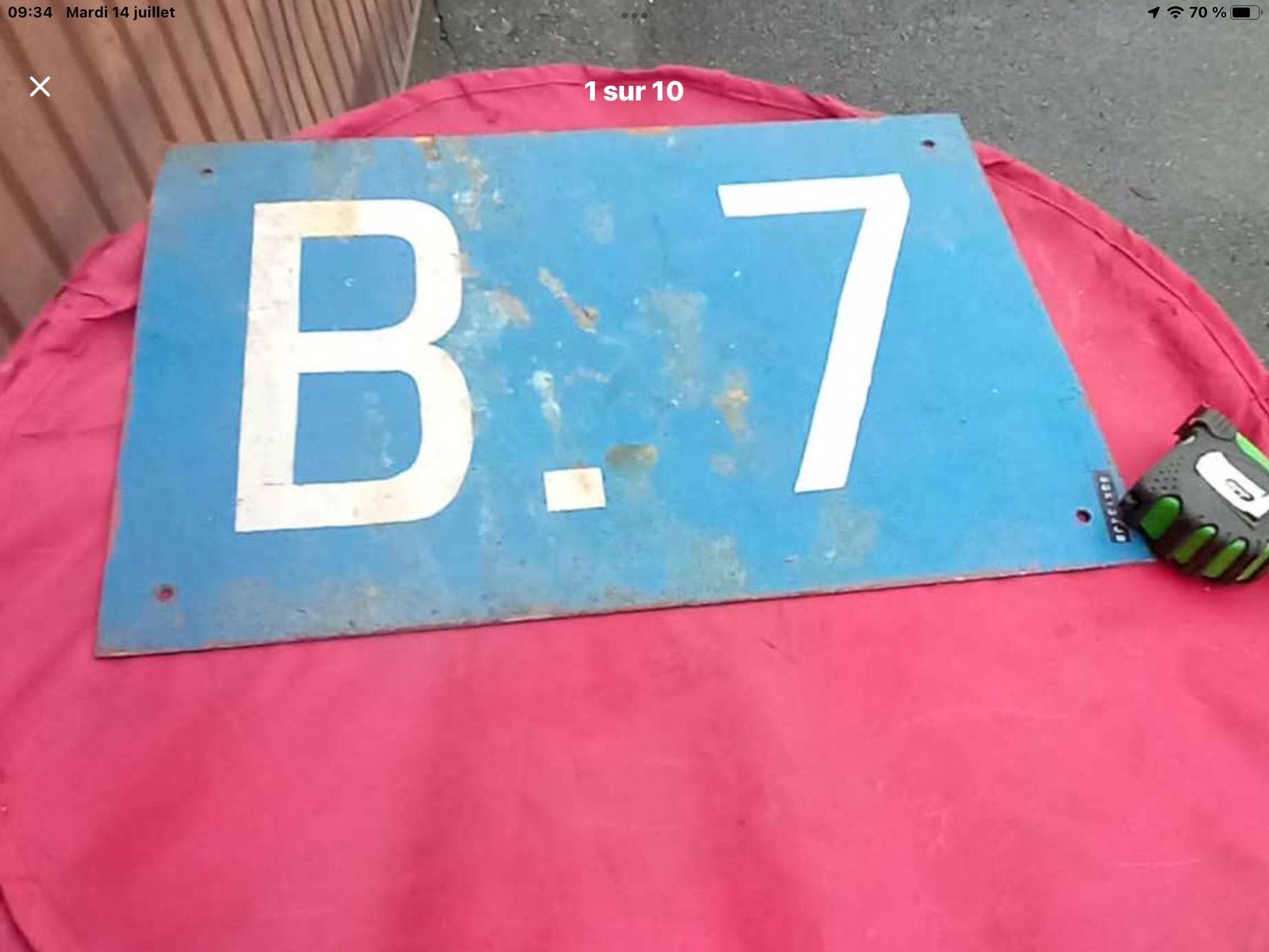 Oude metalen plaat, Verzamelen, Gebruikt