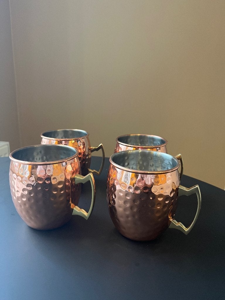 Moscow mule cocktail beker 4 stuks, Enlèvement ou Envoi, Comme neuf, Autres types