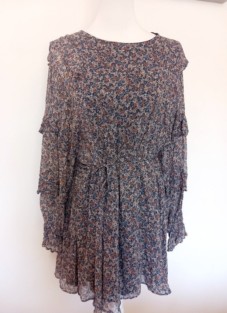 Robe fleurie casual chic Sézane, Taille 38/40 (M), Enlèvement ou Envoi, Bleu, Sézane