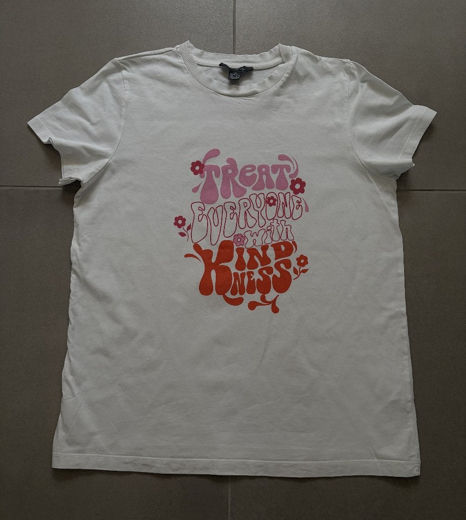 T-shirt, maat M, Kleding | Dames, T-shirts, Maat 38/40 (M), Wit, Ophalen of Verzenden, Zo goed als nieuw